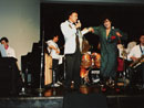 Peter and Annie Crummer with the NZ Youth Jazz Orchestra